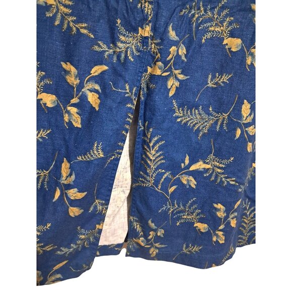 Vintage Liz Claiborne Lizwear 12 Petite A-Line Denim Skirt With Floral Print Ela - Picture 8 of 8